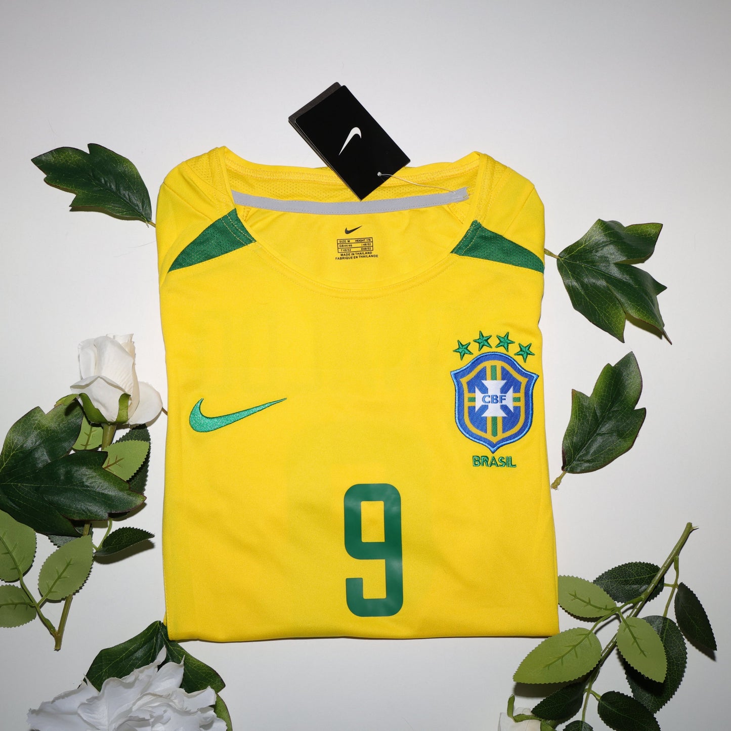 Maillot rétro Brésil Coupe du monde 2002 - Ronaldo #9