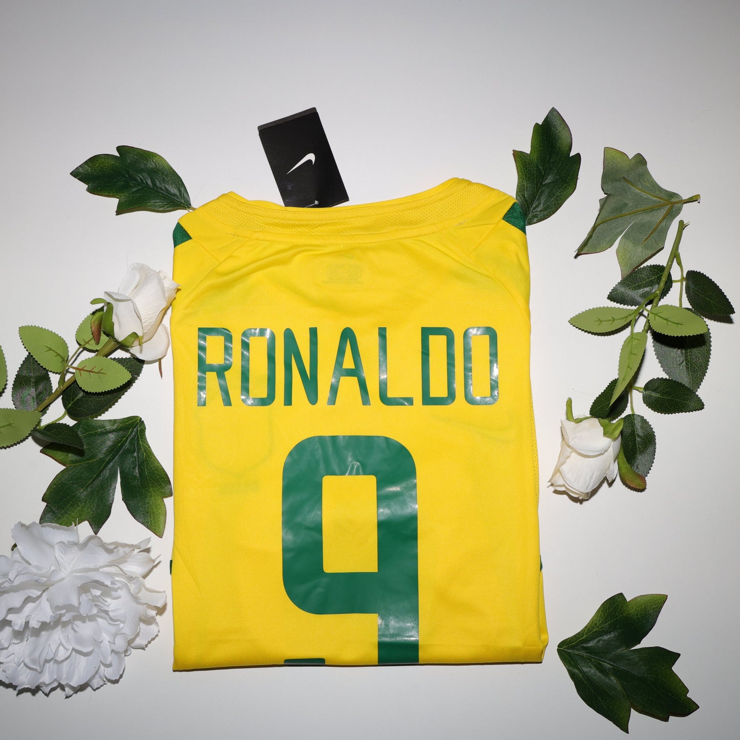 Maillot rétro Brésil Coupe du monde 2002 - Ronaldo #9